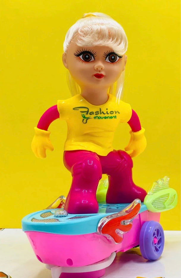 Skate Board Doll Toy, Fashion Doll Musical Kids Playing Toy, Balance Skate Board Cute Girl Toy Skate Board Doll Toy, Fashion Doll Musical Kids Playing Toy, Balance Skate Board Cute Girl Toy